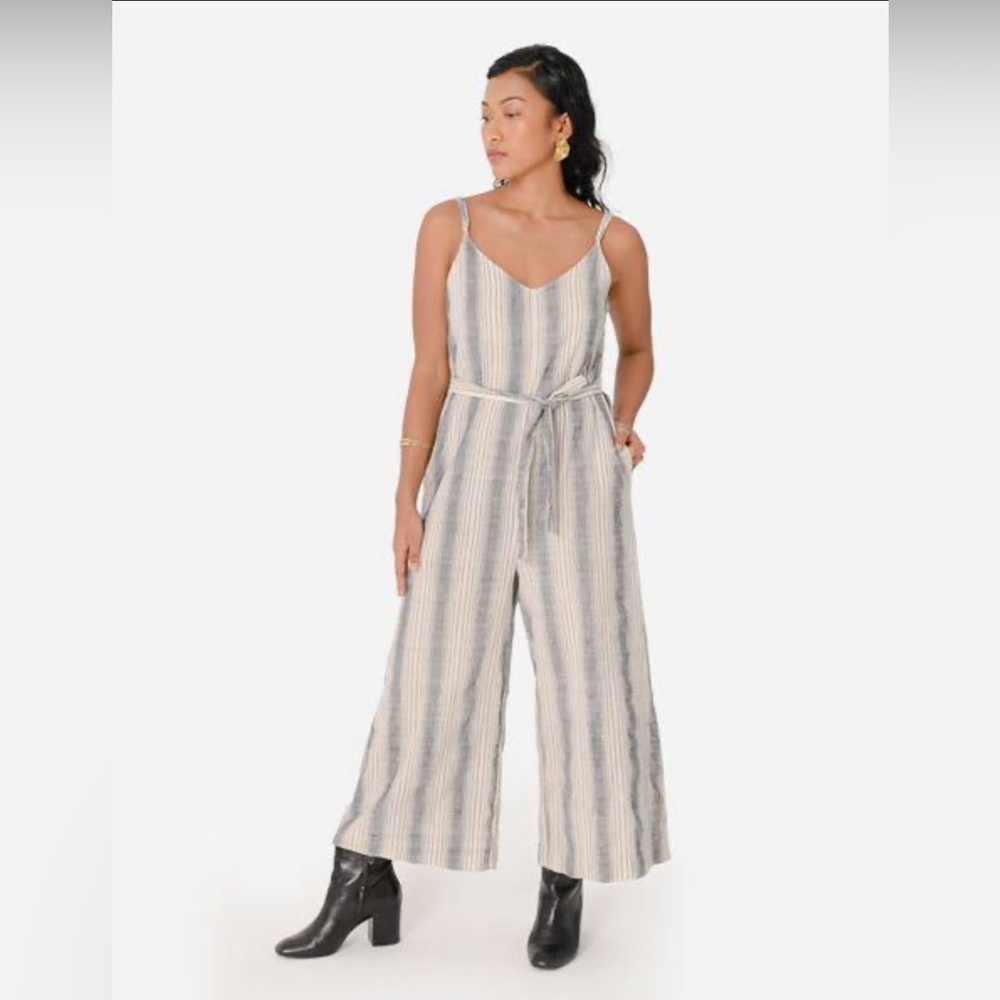 Matter Prints Resort Jumpsuit in Lunar Stripe, Size P (XS/S)
